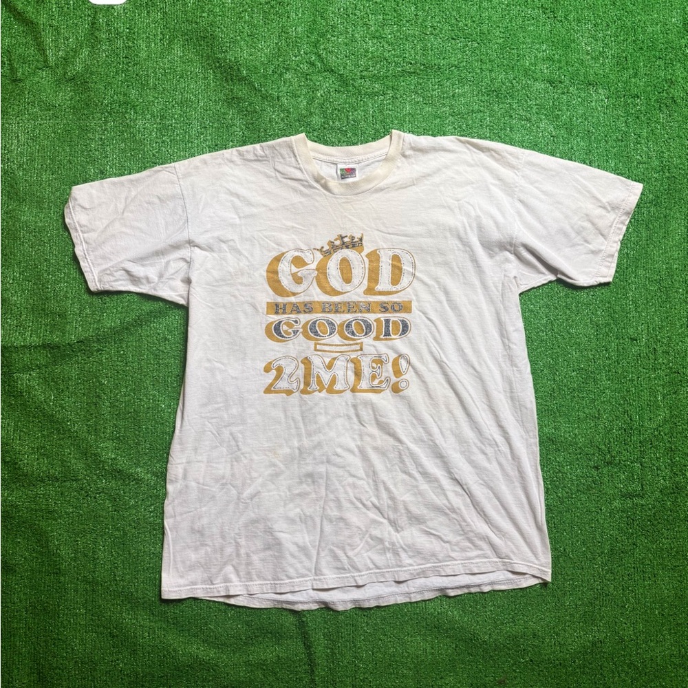 90s Vintage Fruit Of The Loom "God Has Been So Good 2 Me Tee Size XXL